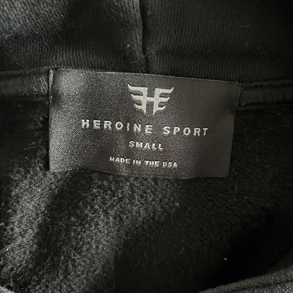 Heroine Sport Black Tie Dye Zip Up Cropped Hoodie - Picture 7 of 8